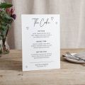Scattered Hearts Small Printed Wedding Menu Signs