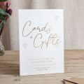 Scattered Hearts Small Foiled Wedding Signs