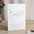 Scattered Hearts Small Foiled Wedding Signs