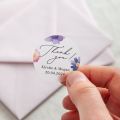 Pressed Floral Thank You Printed Wedding Stickers