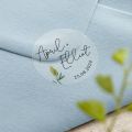 Wildflowers Names & Date Printed Wedding Stickers