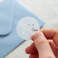 Autograph Names & Date Foiled Wedding Stickers