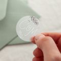 Meadow Initials Foiled Wedding Stickers