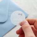 Modern Elegance Names & Date Foiled Wedding Stickers