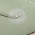 Minimal Script Save the Date Foiled Wedding Stickers