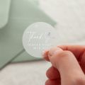 Scattered Hearts Thank You Foiled Wedding Stickers