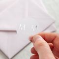 Simple Elegance Initials Foiled Wedding Stickers