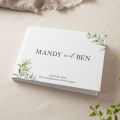 Olive Personalised Names Wedding Guest Book