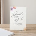 Pressed Floral Personalised Bold Surname Wedding Guest Book
