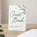 Watercolour Leaves Personalised Wedding Guest Book