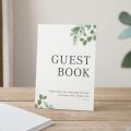 Green Eucalyptus Personalised Surname Wedding Guest Book