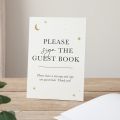 Moon & Stars Personalised Initials Wedding Guest Book