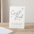 Scattered Hearts Personalised Names Wedding Guest Book