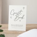Scattered Hearts Personalised Surname Wedding Guest Book