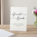 Personalised Heart Script Wedding Guest Book