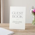 Personalised Bold Vertical Date Wedding Guest Book