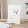 Personalised Bold Horizontal Date Wedding Guest Book