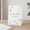 Watercolour Leaves Scattered Personalised Wedding Guest Book
