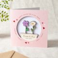 Couple's Birth Flowers Valentine's Keepsake Card