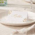 Gold Leaves Foiled Place Cards