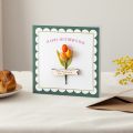 Paper Tulips with Wooden Banner Mother's Day Keepsake Card