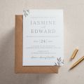Gold Leaves Foiled Wedding Invitation