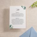 Blue Eucalyptus Printed Invitation Details Card