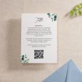 Blue Eucalyptus Printed Invitation Details Card