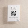 Minimal Script Printed Invitation RSVP Card