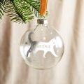 Personalised Cat Silhouette Foiled Glass Bauble
