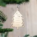 Metallic Mirror Personalised Christmas Tree Hanging Decoration
