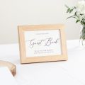 Simple Elegance Bold Name Wooden Wedding Guest Book