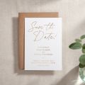 Foiled White Autograph Save the Date