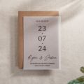 Vellum Autograph Save the Date with Bold Date
