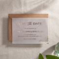 Foiled Vellum Blossom Save The Date