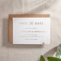Foiled White Blossom Save The Date