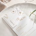 Blossom Foiled White Wedding Menus