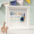 Personalised Colourful Christening Frame