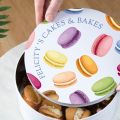 Colourful Macarons Personalised Cake Tin