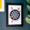  A5 Wooden Dart Board Framed Family Print