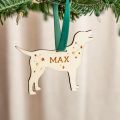 Dog Silhouette Wooden Hanging Decoration