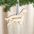 Dog Silhouette Wooden Hanging Decoration