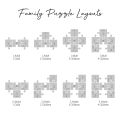 Metallic Family Puzzle Pieces A5 Print