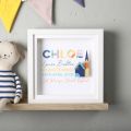 Personalised Colourful Christening Frame