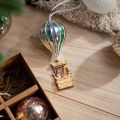 Glass Hot Air Balloon New Baby Details Christmas Decoration
