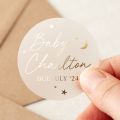 51mm Moon & Stars Foiled Baby Shower Stickers
