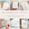 Green Eucalyptus Wooden Wedding Guest Book
