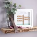 'Our Journey' 3D Personalised Signpost Frame
