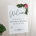 Scattered Hearts Personalised Wedding Welcome Sign