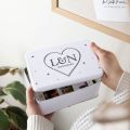 Initials in Heart with Stars Personalised Storage Tin